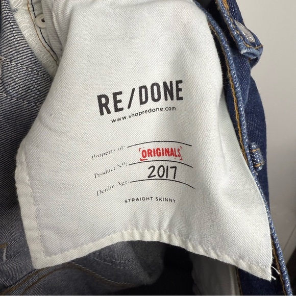 RE/DONE Originals Dark Wash “Straight Skinny” Jeans - Picture 7 of 7